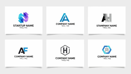Collection of Modern and Creative Letter-Based Logo Designs for Various Businesses.