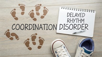 Footprints and Notebook Illustrating Coordination Disorder