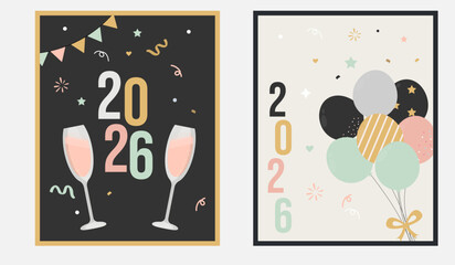 New Year 2026 Celebration Posters
