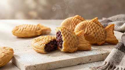 Korean Bungeoppang With Sweet Red Bean Filling