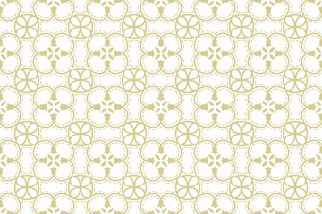 Soft Gold Ornamental Geometric Tile Pattern