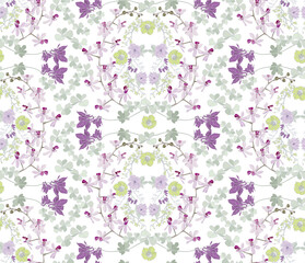  Colorful flowers seamless pattern with exotic flowers on transparent background for wrapping paper, wallpaper print and textile