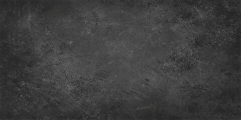 Fototapeta premium A dark and black grunge background featuring a textured gray concrete wall with an old, dirty stone surface and aged vintage paper pattern for a rough backdrop design. metal wall texture, light fog