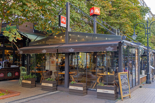 Illy Coffee Shop at Vitosha Street in Sofia Bulgaria