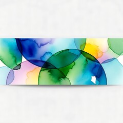 Abstract Watercolor Circles - A Colorful and Artistic Composition.