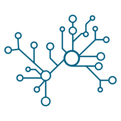 abstract technology network element with connected node.