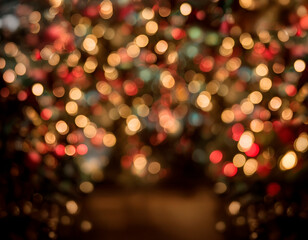 Christmas room scene with a beautifully decorated tree. Christmas digital background, Holiday winter wonderland New Year scene of free space for your decoration