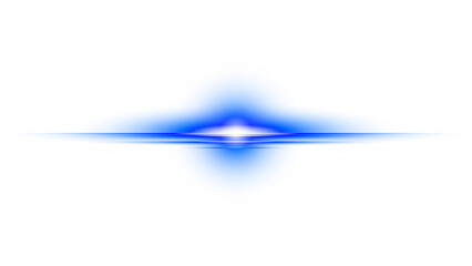 PNG blue light flare with glow and shine on transparent background