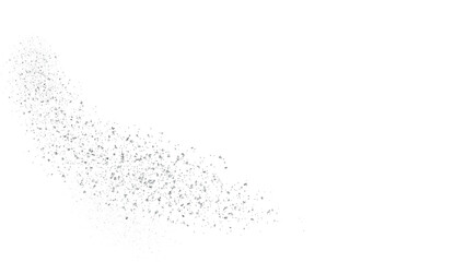 Shimmering Silver Particles Explosion Isolated on Transparent Background, Ultra High Resolution