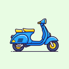 a classic blue scooter