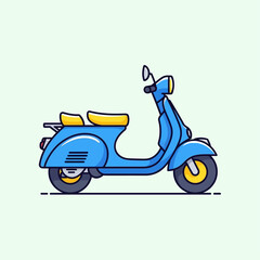 a classic blue scooter