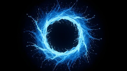Electric blue energy vortex portal