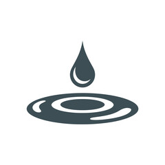 Calming water droplet creating ripple effect on serene surface