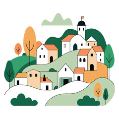 Clean One Line Vector Illustration