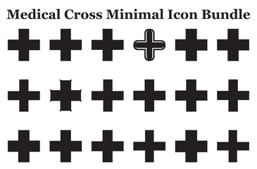 Medical Cross Minimal Icon Bundle