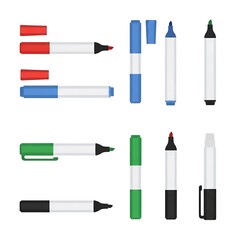 Colorful Markers Set for Creative Projects and Office Supplies.