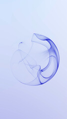 Soft abstract purple gradient orb floating on bright background. Minimal digital sphere with smooth flowing layers and light futuristic aesthetic.