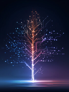 Circuit pattern digital technology tree