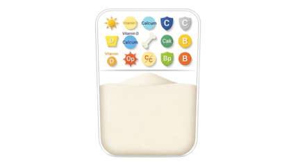 a smartphone screen displays various vitamin and mineral icons over a white background high quality professional