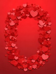 Obraz premium Heartwarming red heart frame for valentine's day celebration