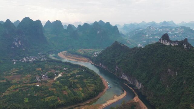 Landscape of Guilin, Li River in Yangshuo