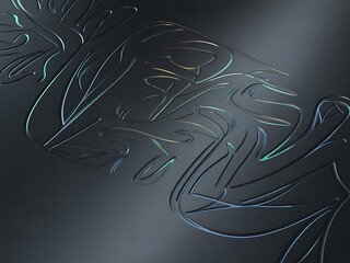 Abstract dark metallic background featuring subtle iridescent engraved lines creating a sophisticated and modern decorative pattern