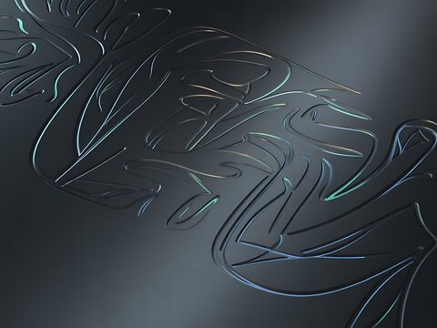 Abstract dark metallic background featuring subtle iridescent engraved lines creating a sophisticated and modern decorative pattern