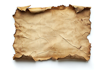 Vintage torn and worn aged paper texture background