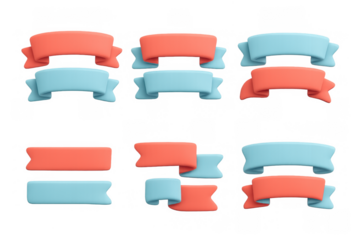 Colorful banner icons collection for design and decoration projects