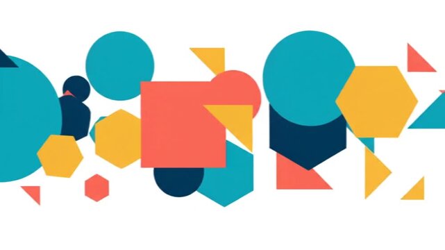 Vibrant Geometric Shapes in Modern Abstract Design.