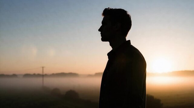Silhouette of Jonathan Son of Saul Standing Loyal in Morning Light, Biblical Friendship and Warrior Prince, 4K Ancient History