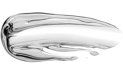 Clear Transparent Cosmetic Gel Smear with Smooth Liquid Texture Isolated on White