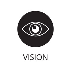 eye logo illustration icon on white background
