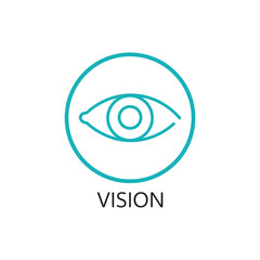 eye logo illustration icon on white background