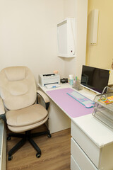 a pediatrician's office with everything necessary for an appointment