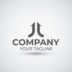 Abstract Upward Growth Arrows Logo for Business Success
