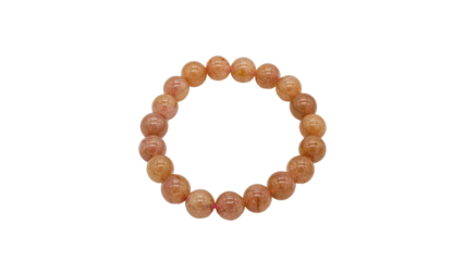 ストロベリークォーツ　ブレスレット マクロ撮影　（背景透過）