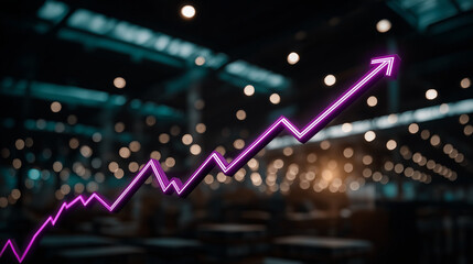 Arrow of Ascent: A vibrant arrow ascends through the frame against the bokeh lights, illuminating a journey of progress and ambition. It evokes a sense of upward movement and growth.