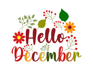 Hello December Vectors