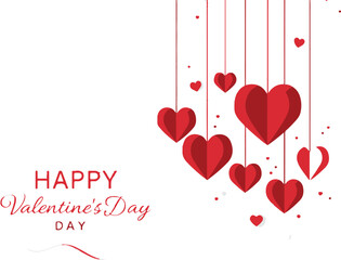 lovely happy valentines day hearts frame design
