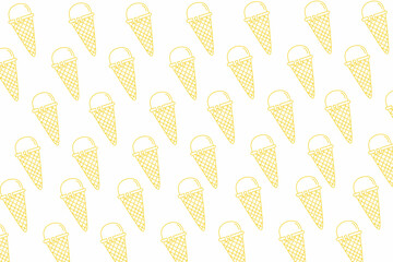 Ice Cream Cone Seamless Vector Pattern for Product Design