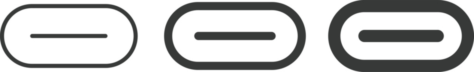 Obraz premium Type c icon. USB-C connector symbols. Universal serial bus graphic design. Hardware compatibility and charging signs. connectivity and data transfer icons 