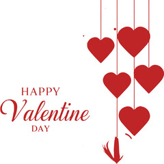Happy valentine day. with creative love composition of the hearts. 
