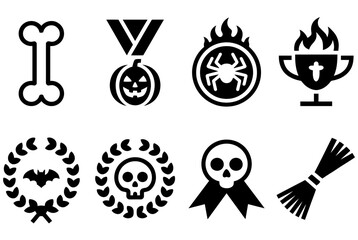 Collection of symbolic icons isolated on white background, Vector, illustration