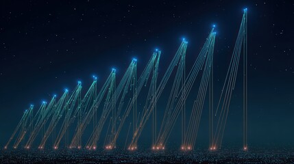 AI growth concept illustrating exponential scaling and computational power increase.