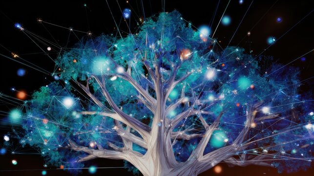AI growth concept illustrating exponential scaling and computational power increase.