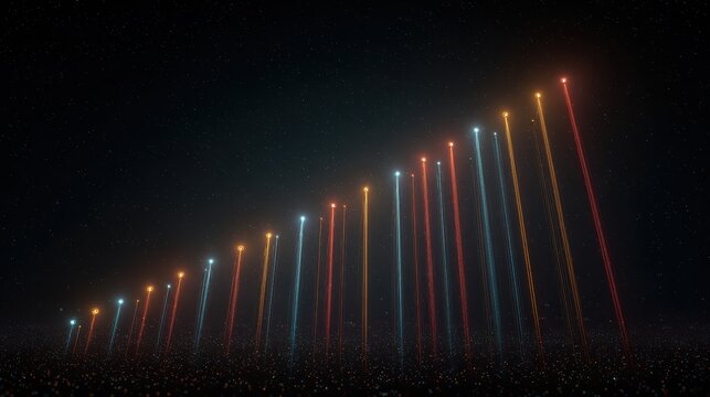AI growth concept illustrating exponential scaling and computational power increase.