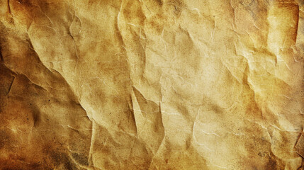 Vintage Aged Paper Texture Background in Warm Yellow and Brown Tones