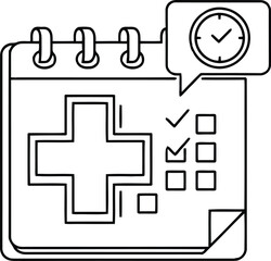 Fototapeta premium Medical appointment scheduling on calendar