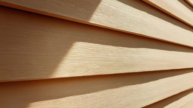 Medium shot of clapboard siding installation showcasing overlapping wooden boards designed to shield homes from harsh weather conditions.